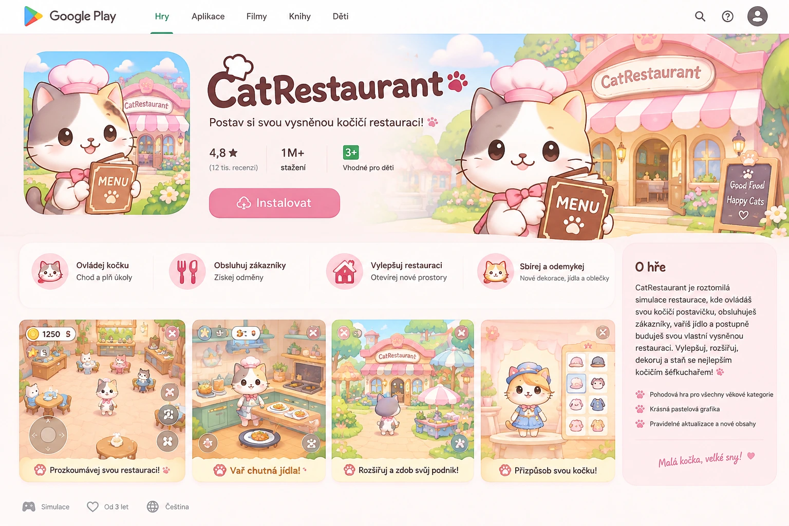 CatRestaurant – pastelová kočičí restaurace